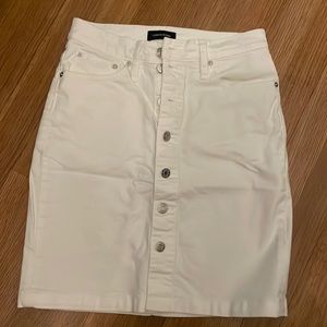 J Crew womens white denim jean skirt